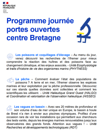 Programme journée portes ouvertes centre Bretagne