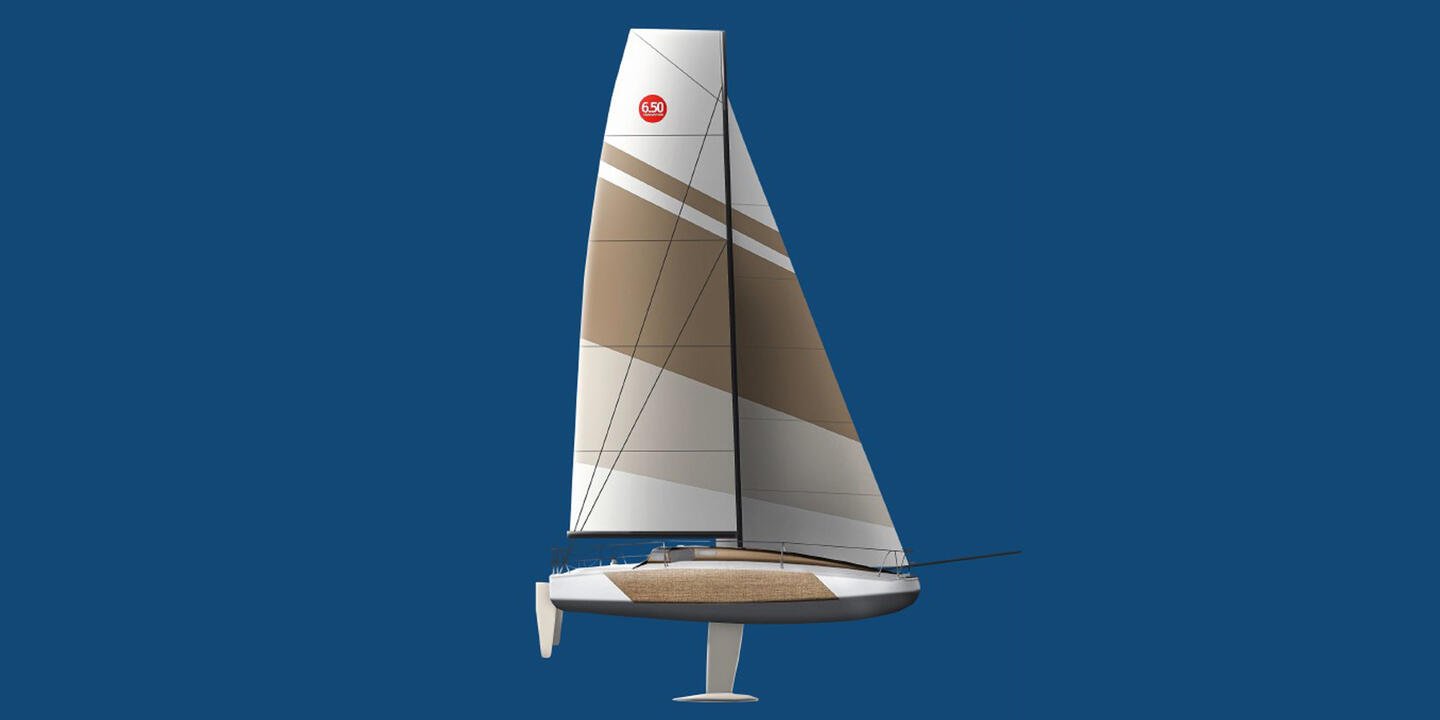 Design du voilier de course 6.50m à base de fibres de lin MerConcept