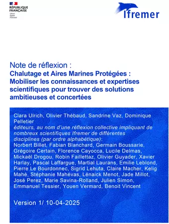 Note de réflexion : Chalutage et Aires Marines Protégées : Mobiliser les connaissances et expertises scientifiques pour trouver des solutions ambitieuses et concertées