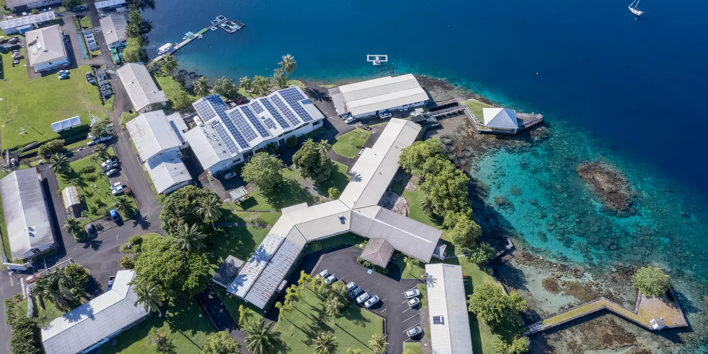 Vue drone du Centre Ifremer du Pacifique.