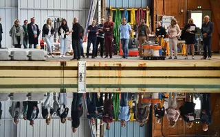Enseignants en stage d'immersion au bassin d'essais de l'Ifremer