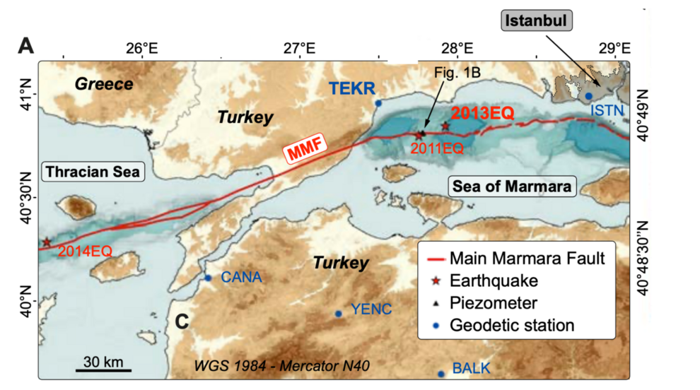 Vue générale de la faille de Marmara